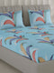130 GSM Polyester Double Bed 1 Bedsheet with 2 Pillow Covers (Fashnik)