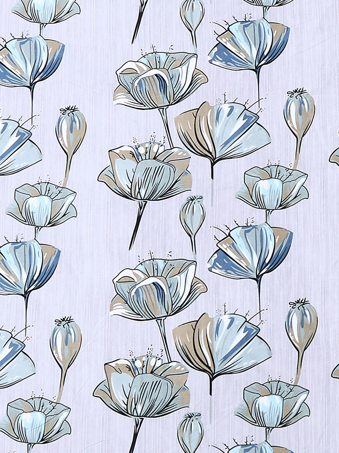 130 GSM Polyester Double Bed 1 Bedsheet with 2 Pillow Covers (Fashnik)