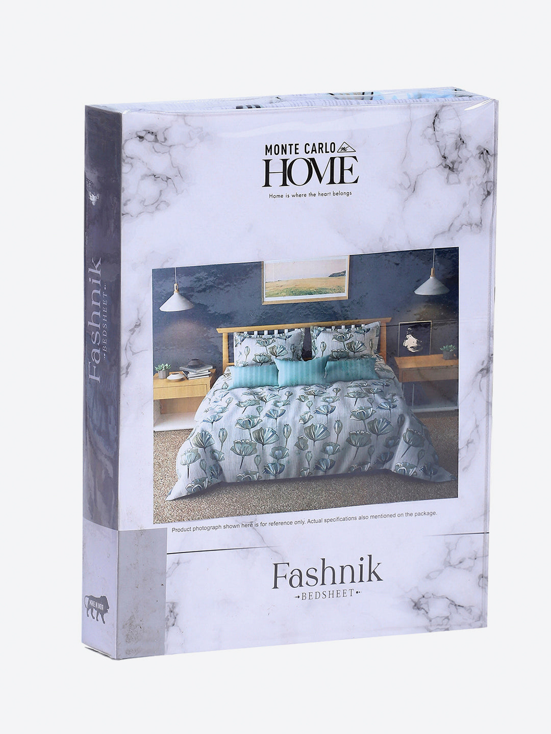 130 GSM Polyester Double Bed 1 Bedsheet with 2 Pillow Covers (Fashnik)