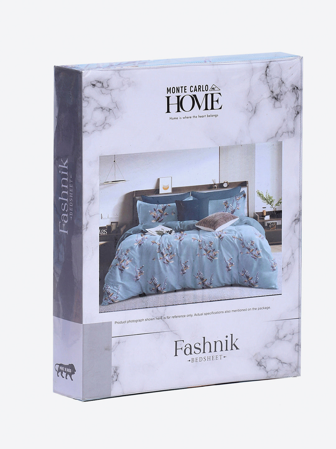 130 GSM Polyester Double Bed 1 Bedsheet with 2 Pillow Covers (Fashnik)