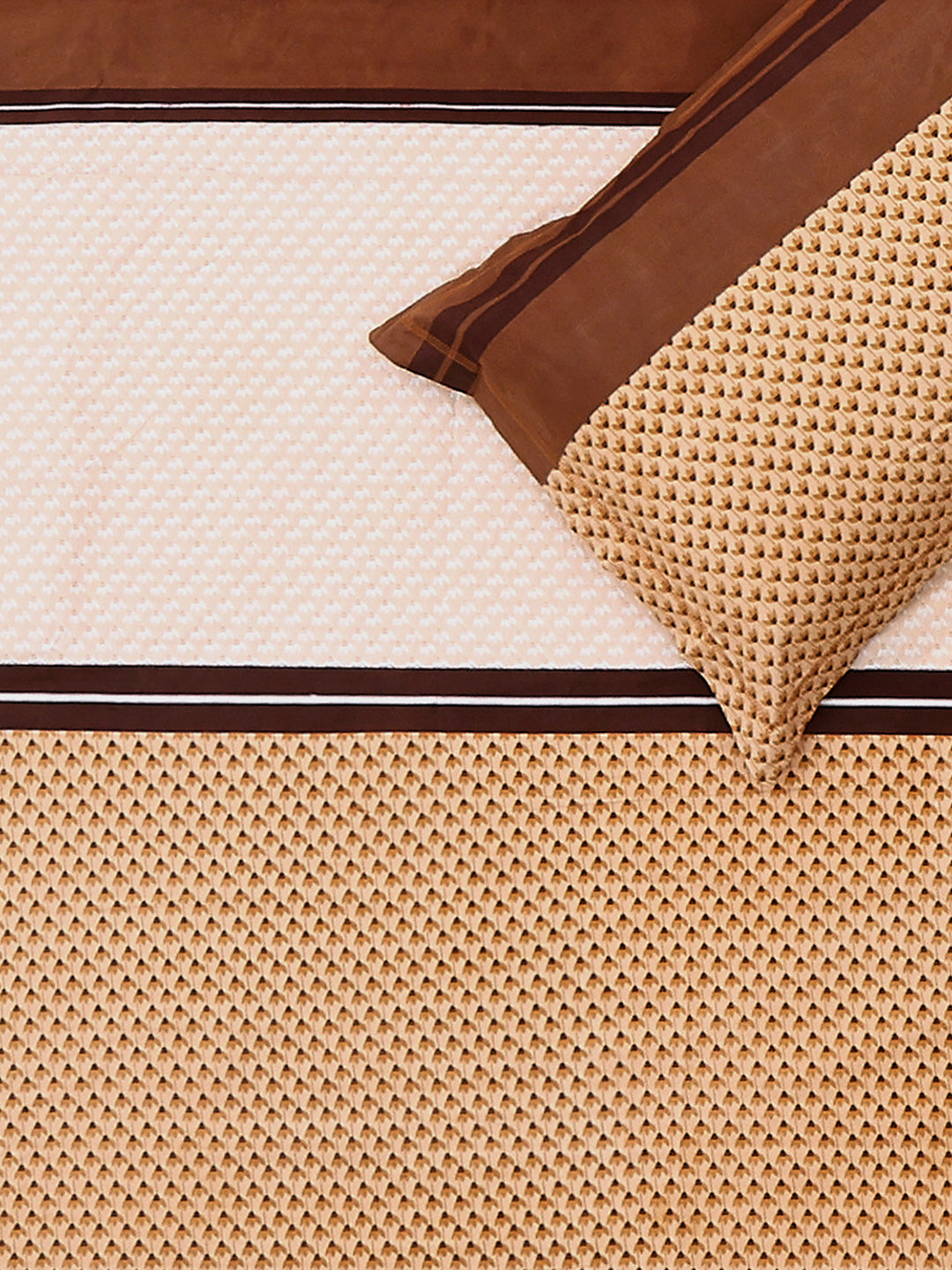 130 GSM Polyester Double Bed 1 Bedsheet with 2 Pillow Covers (Fashnik)