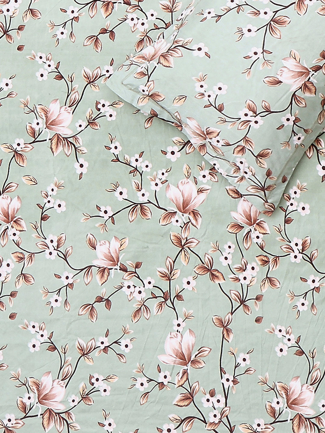 130 GSM Polyester Double Bed 1 Bedsheet with 2 Pillow Covers (Fashnik)