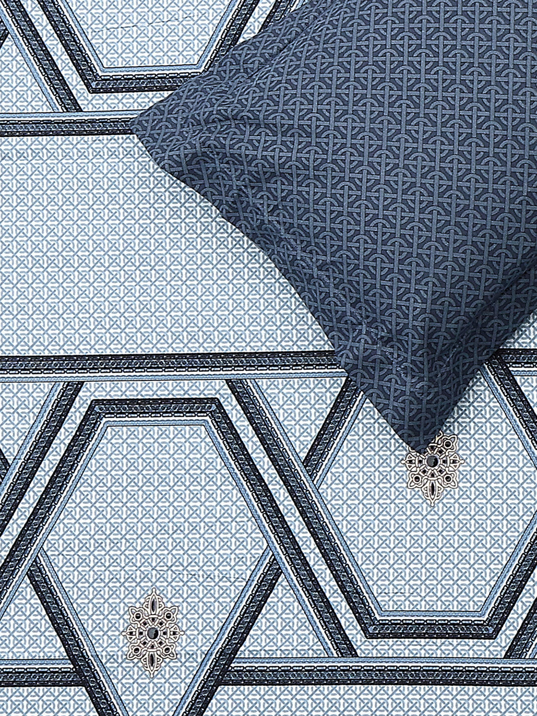 130 GSM Polyester Double Bed 1 Bedsheet with 2 Pillow Covers (Immortal)