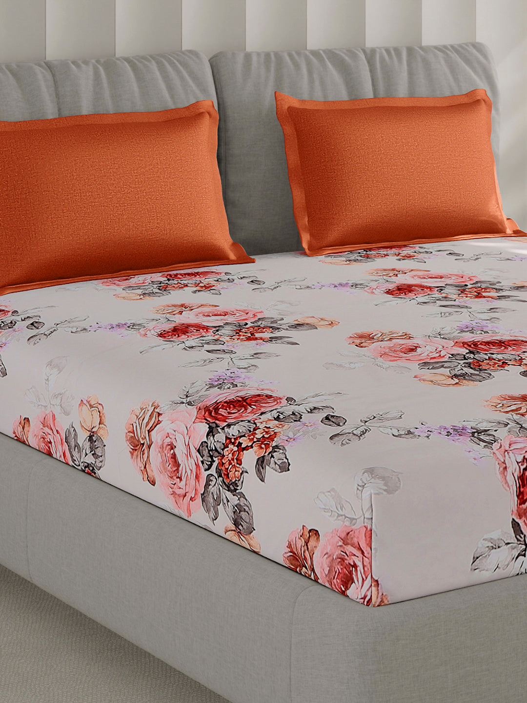 130 GSM Polyester Double Bed 1 Bedsheet with 2 Pillow Covers (Immortal)