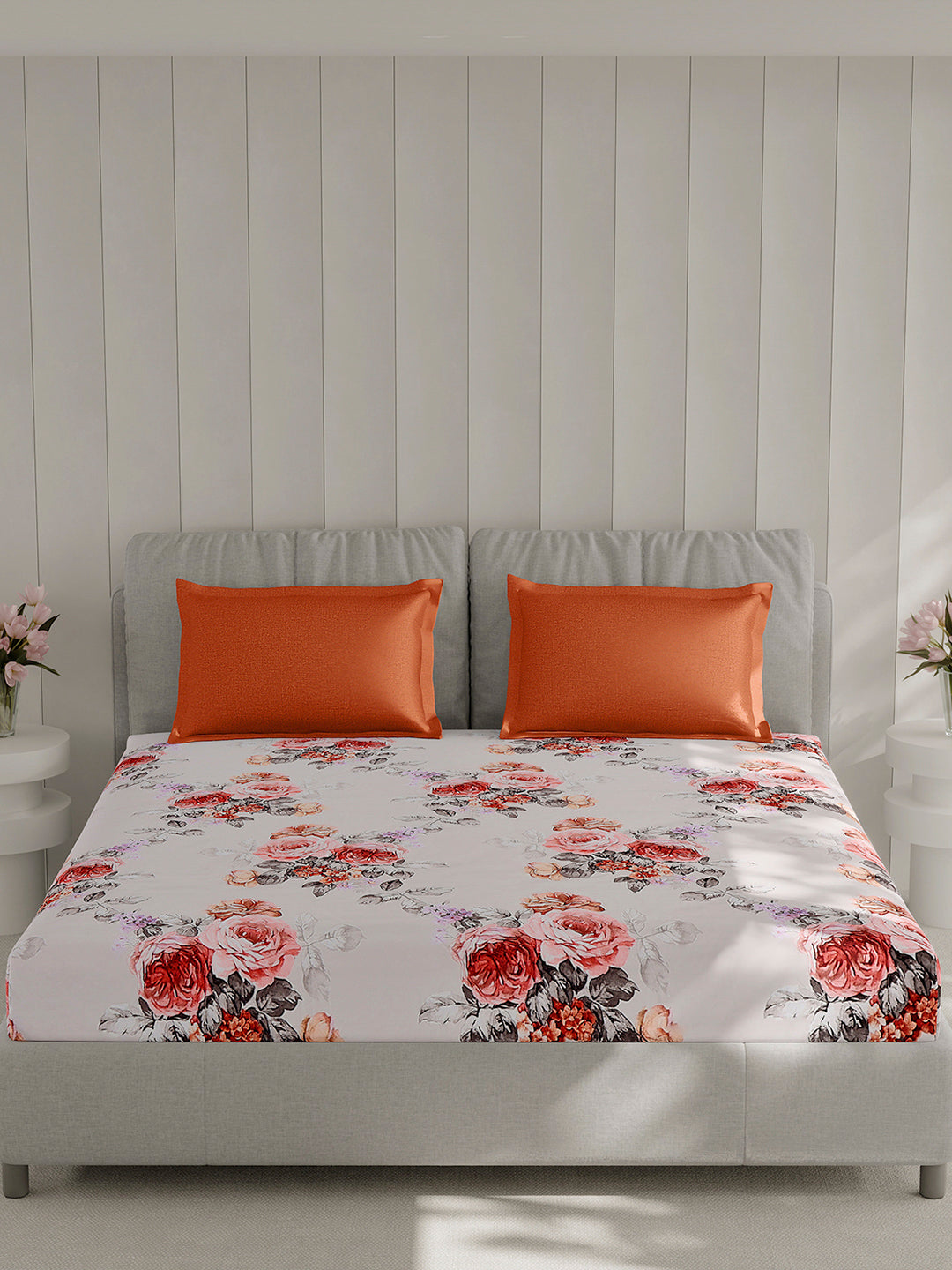 130 GSM Polyester Double Bed 1 Bedsheet with 2 Pillow Covers (Immortal)