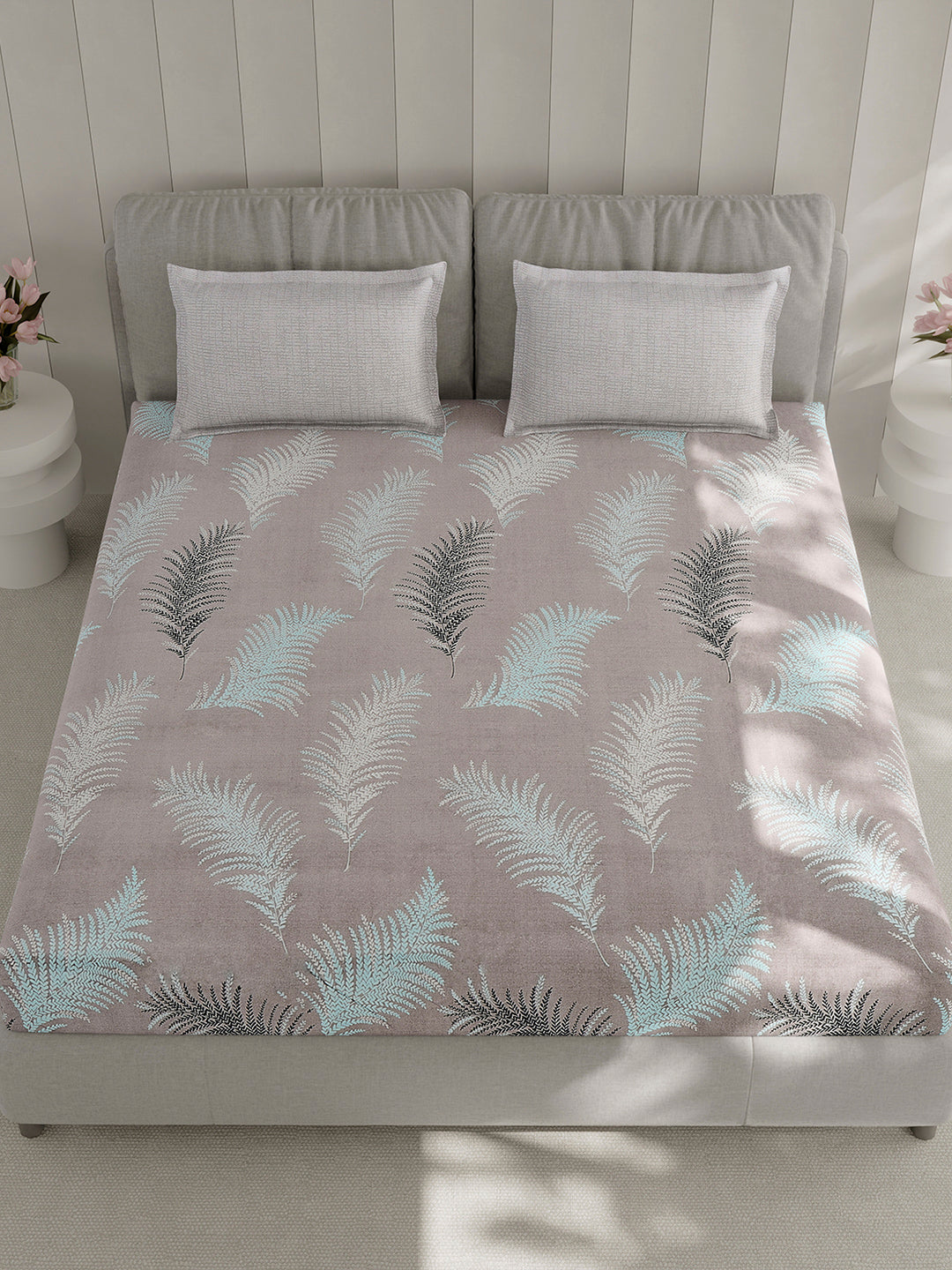 130 GSM Polyester Double Bed 1 Bedsheet with 2 Pillow Covers (Immortal)