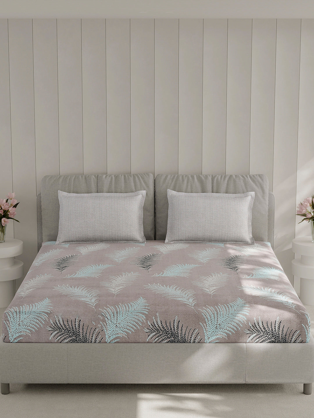 130 GSM Polyester Double Bed 1 Bedsheet with 2 Pillow Covers (Immortal)