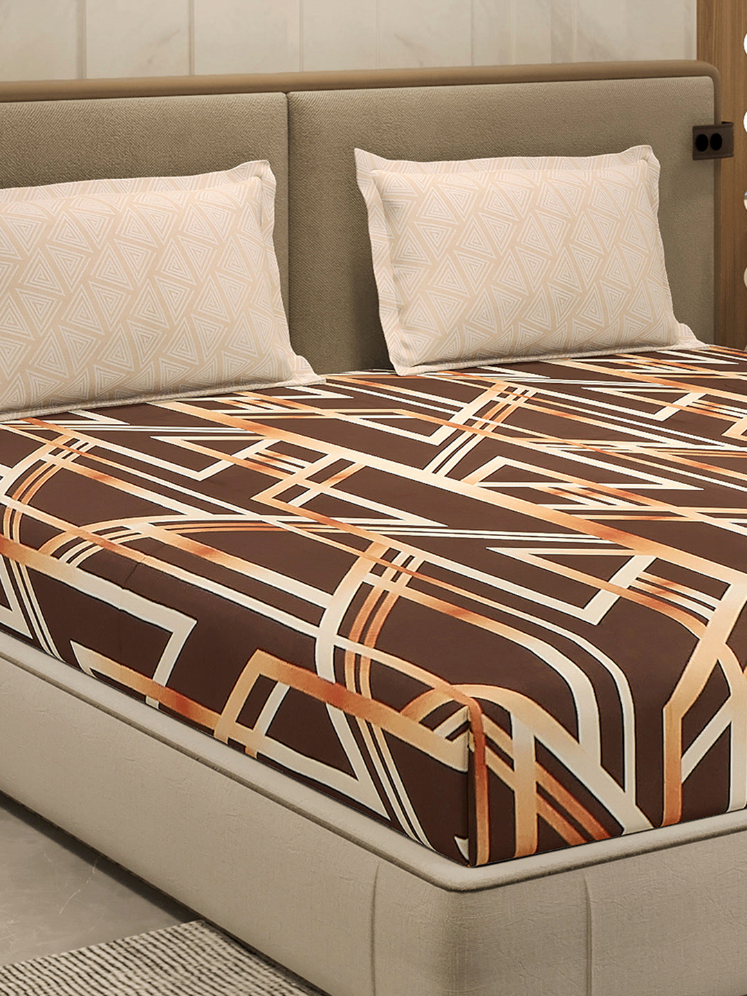 130 GSM Polyester Double Bed 1 Bedsheet with 2 Pillow Cover (Immortal)