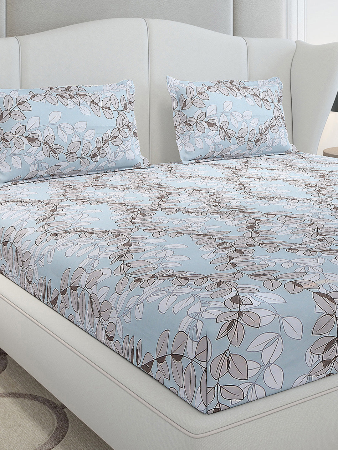 120 GSM Polyester Queen Size 1 Bedsheet with 2 Pillow Covers (Occasion)