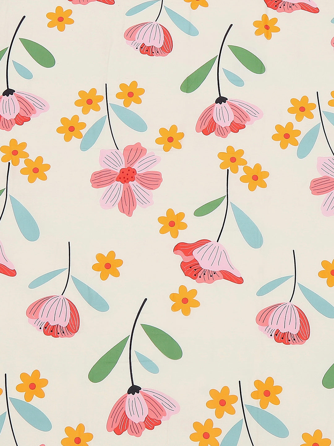 120 GSM Polyester Single Bedsheet with 1 Pillow Cover (Pixel)