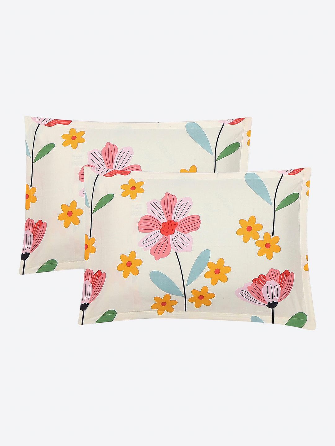 120 GSM Polyester Single Bedsheet with 1 Pillow Cover (Pixel)