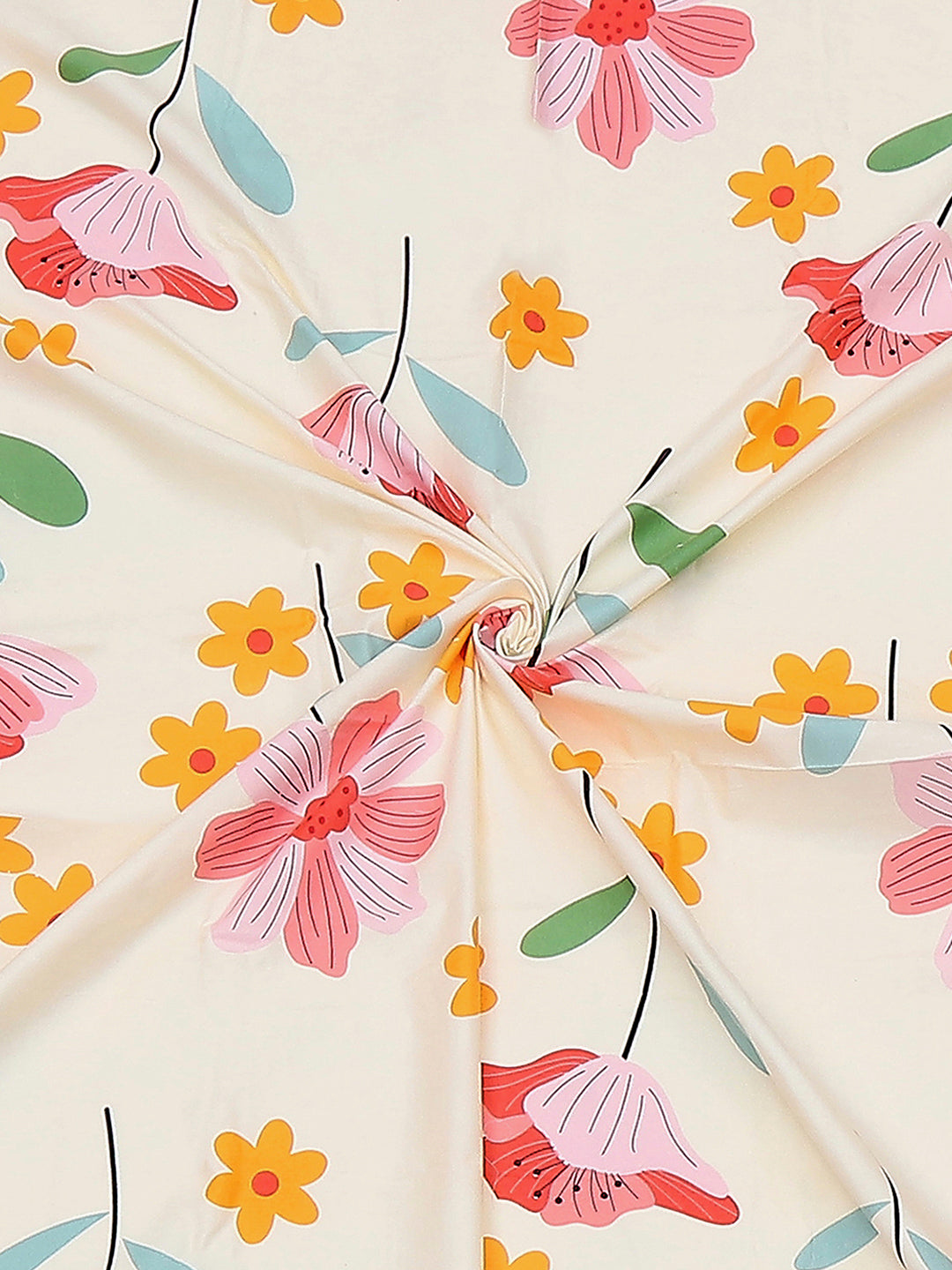 120 GSM Polyester Single Bedsheet with 1 Pillow Cover (Pixel)