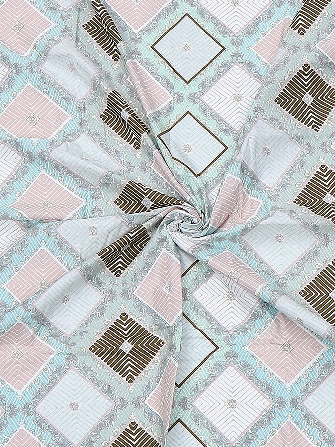 120 GSM Polyester Single Bedsheet with 1 Pillow Cover (Pixel)