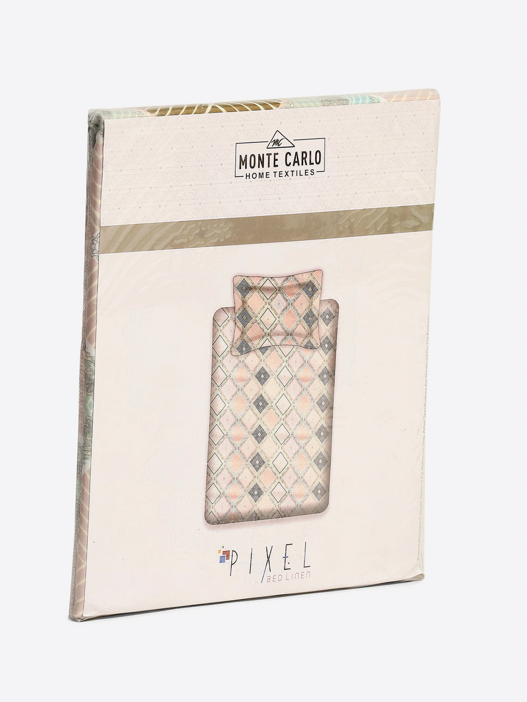 120 GSM Polyester Single Bedsheet with 1 Pillow Cover (Pixel)