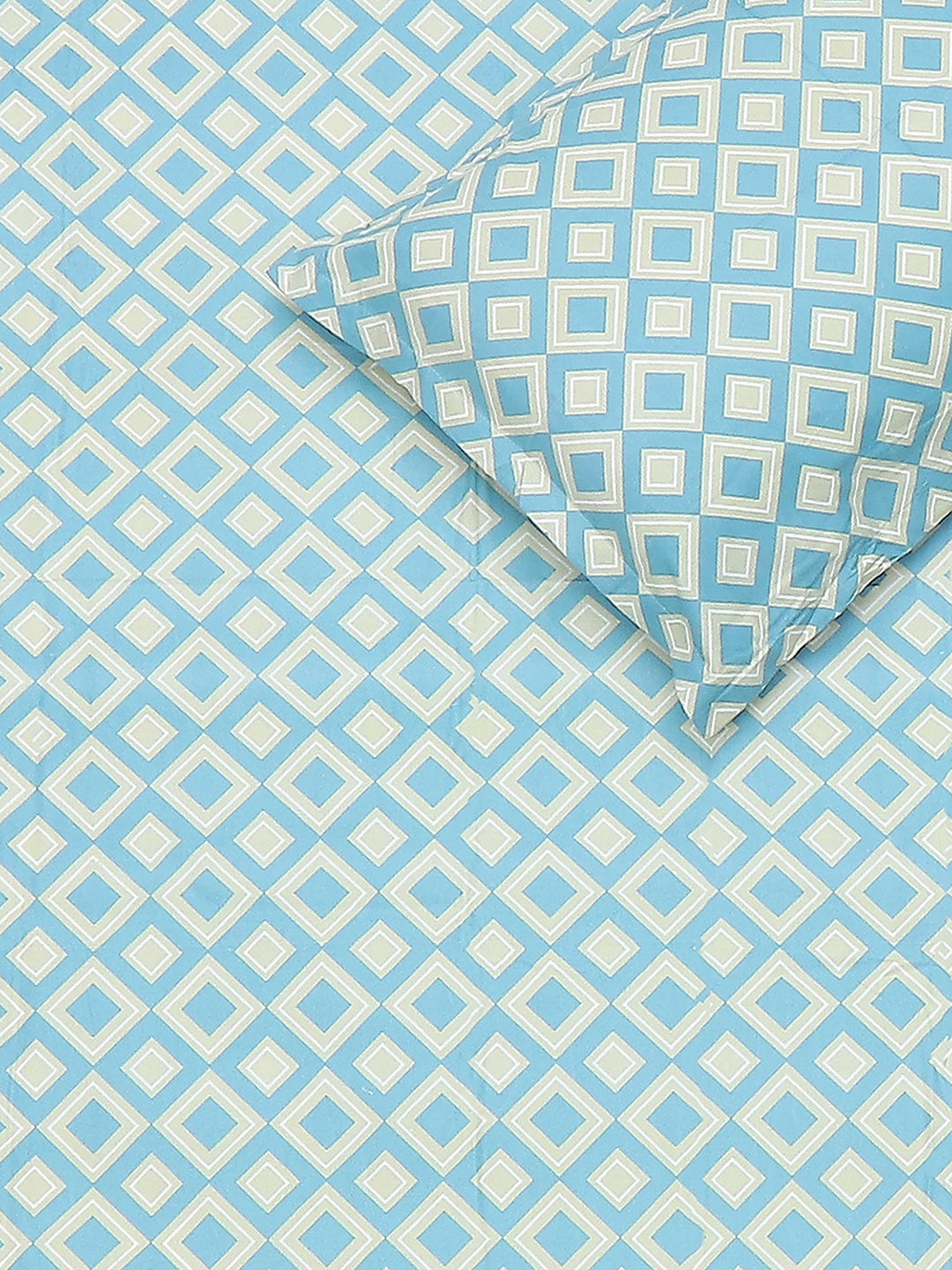 120 GSM Polyester Single Bedsheet with 1 Pillow Cover (Pixel)