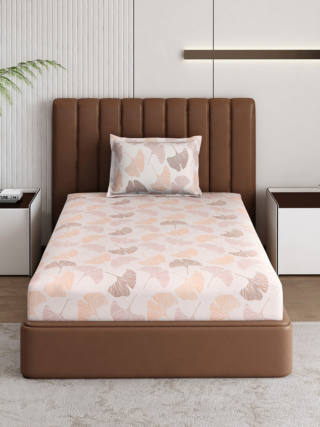 120 GSM Polyester Single Bedsheet with 1 Pillow Cover (Pixel)