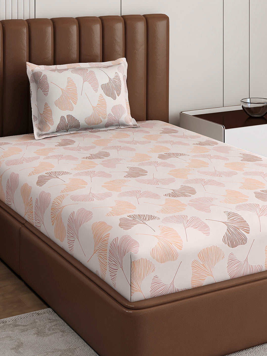 120 GSM Polyester Single Bedsheet with 1 Pillow Cover (Pixel)