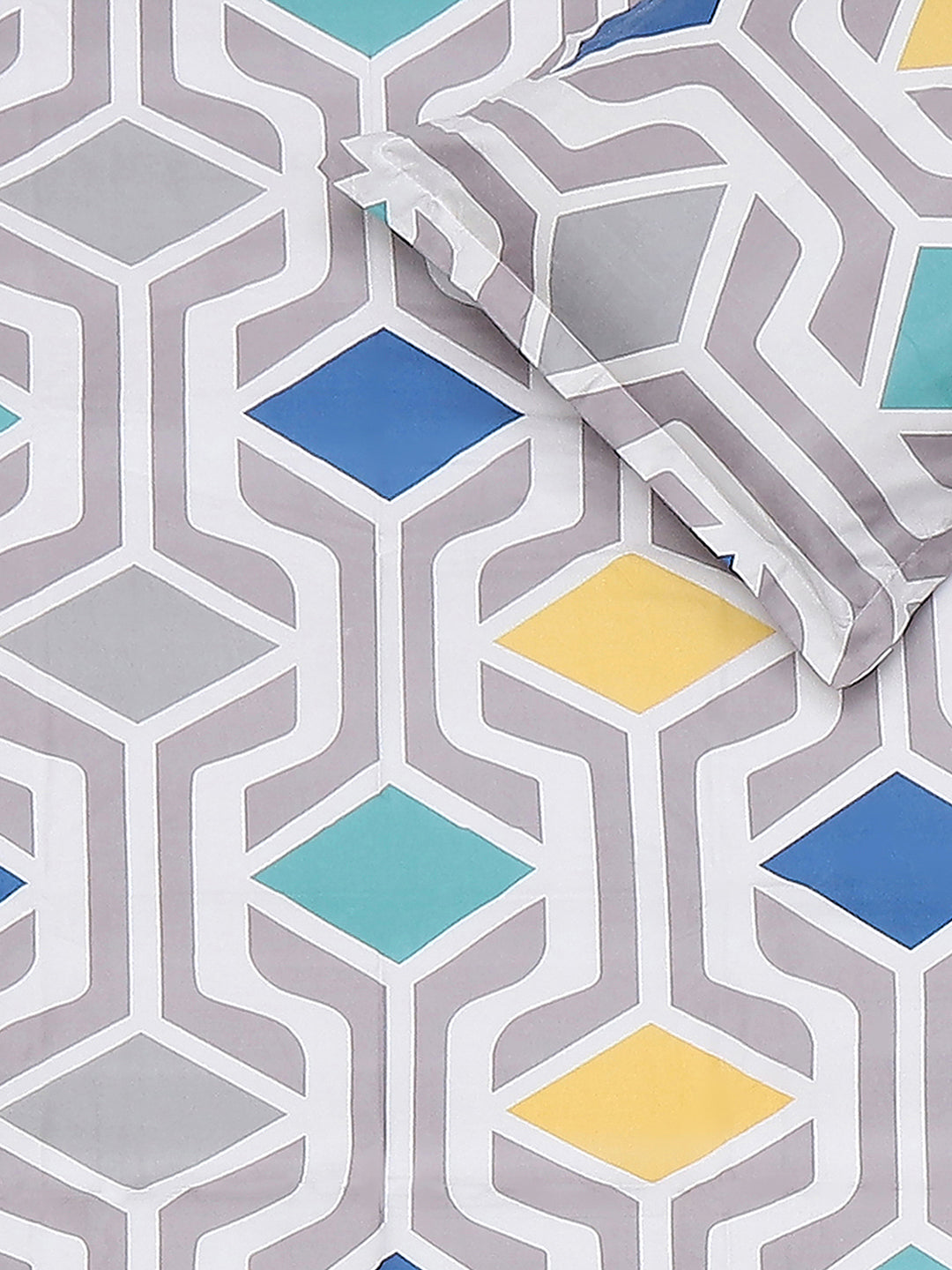 120 GSM Polyester Single Bedsheet with 1 Pillow Cover (Pixel)