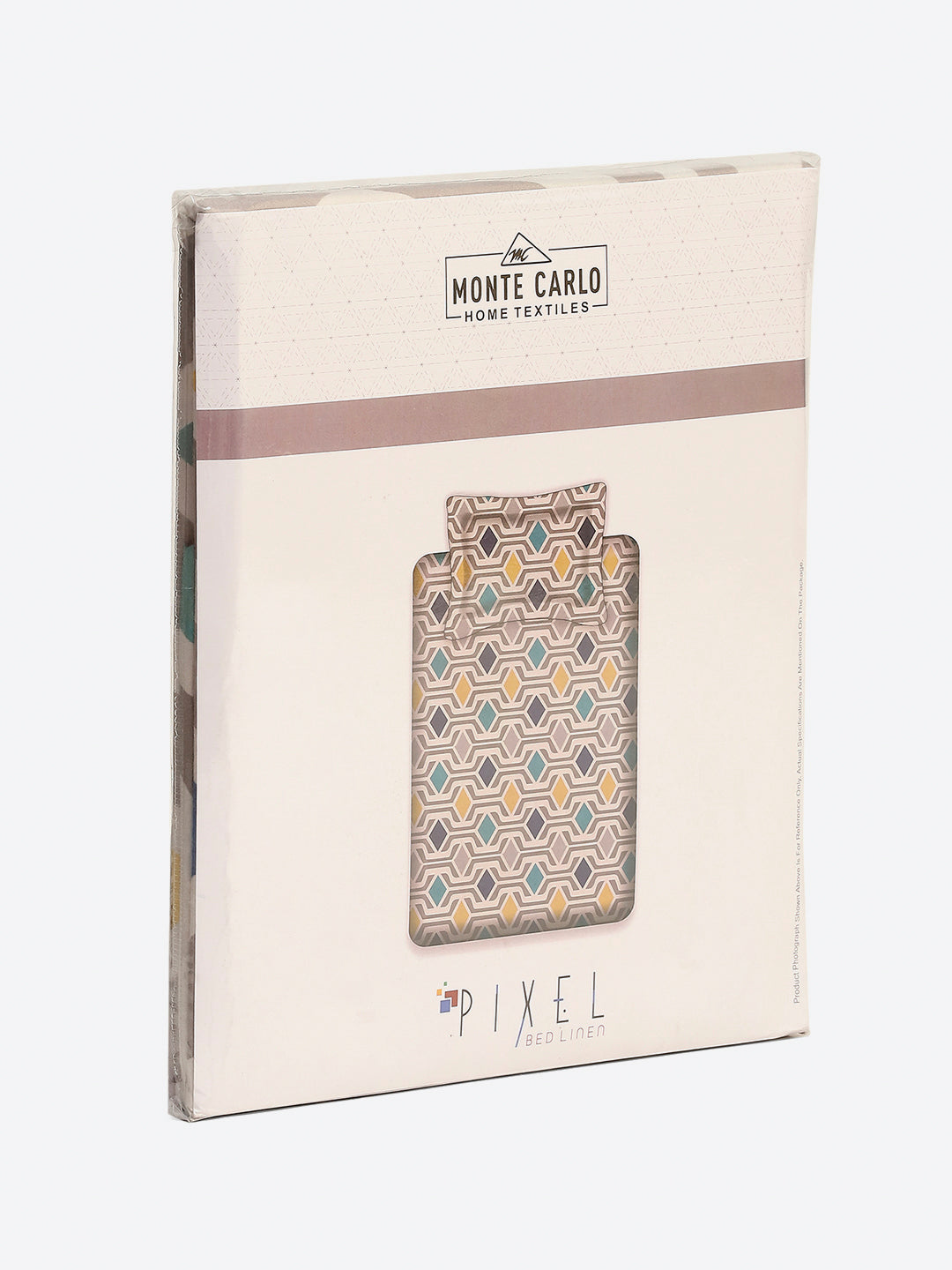 120 GSM Polyester Single Bedsheet with 1 Pillow Cover (Pixel)