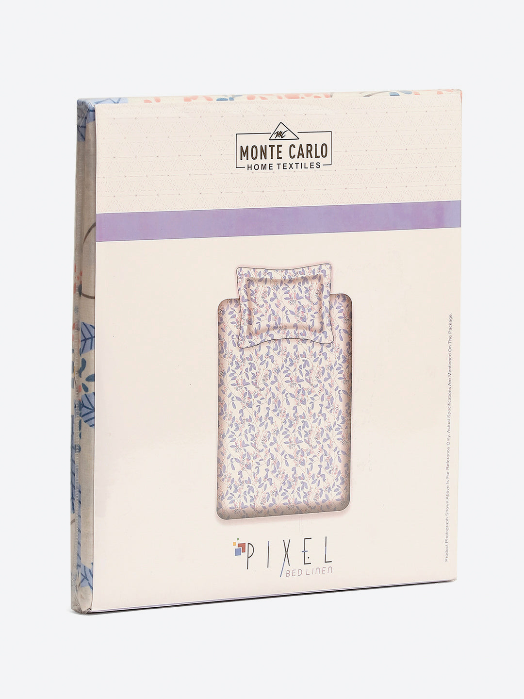 120 GSM Polyester Single Bedsheet with 1 Pillow Cover (Pixel)