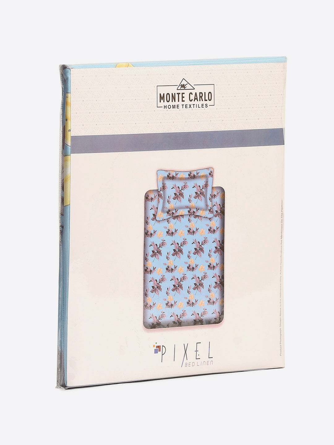 120 GSM Polyester Single Bedsheet with 1 Pillow Cover (Pixel)