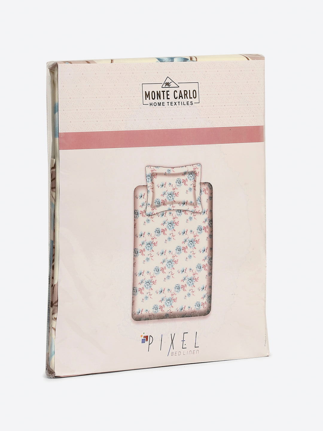 120 GSM Polyester Single Bedsheet with 1 Pillow Cover (Pixel)