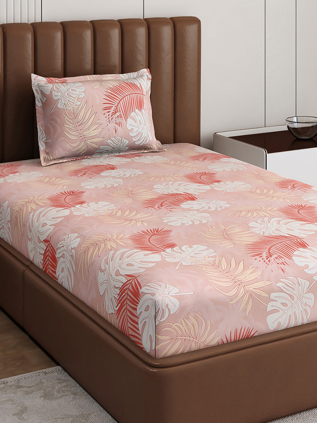 120 GSM Polyester Single Bedsheet with 1 Pillow Cover (Pixel)