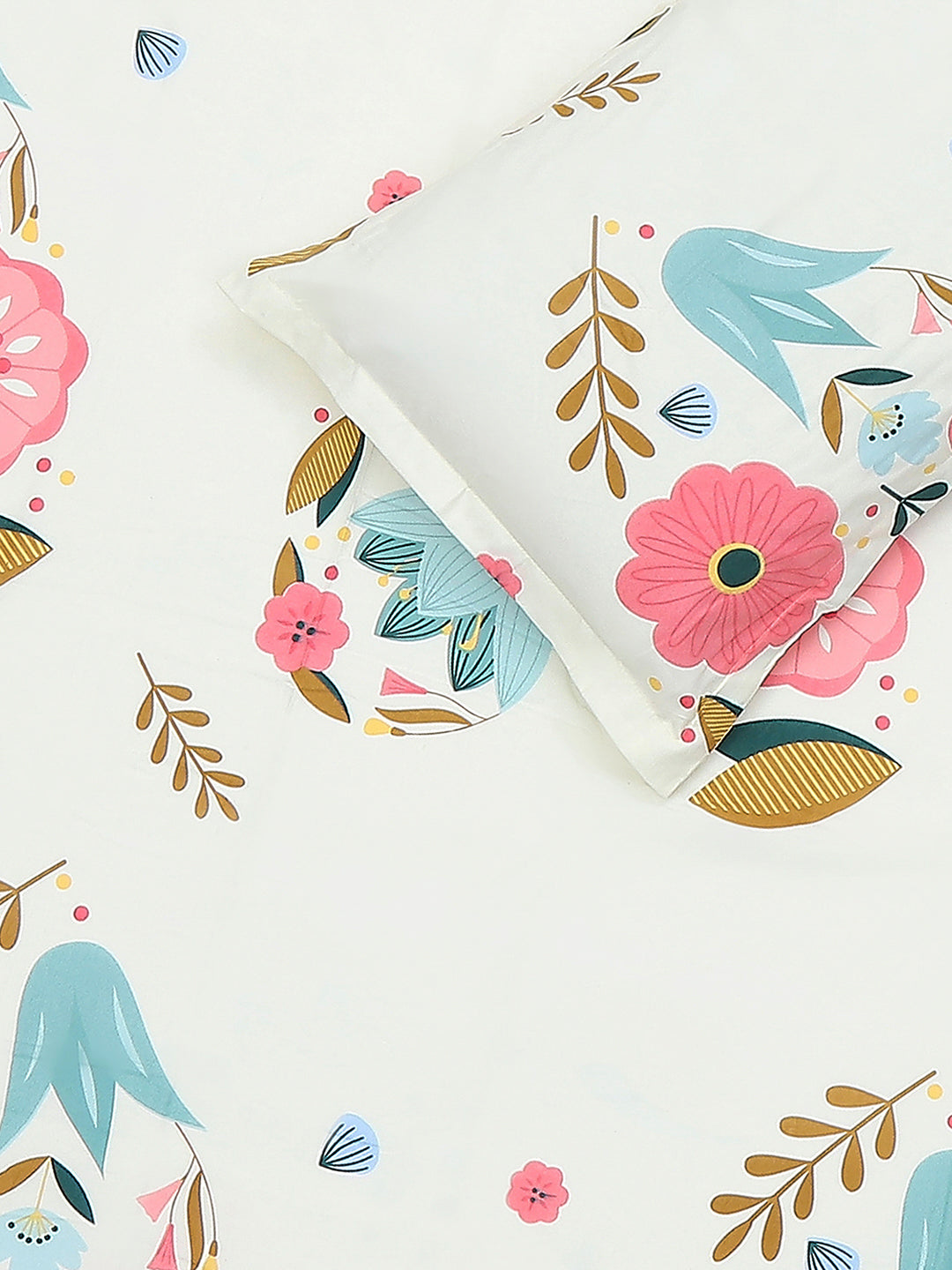 120 GSM Polyester Single Bedsheet with 1 Pillow Cover (Pixel)