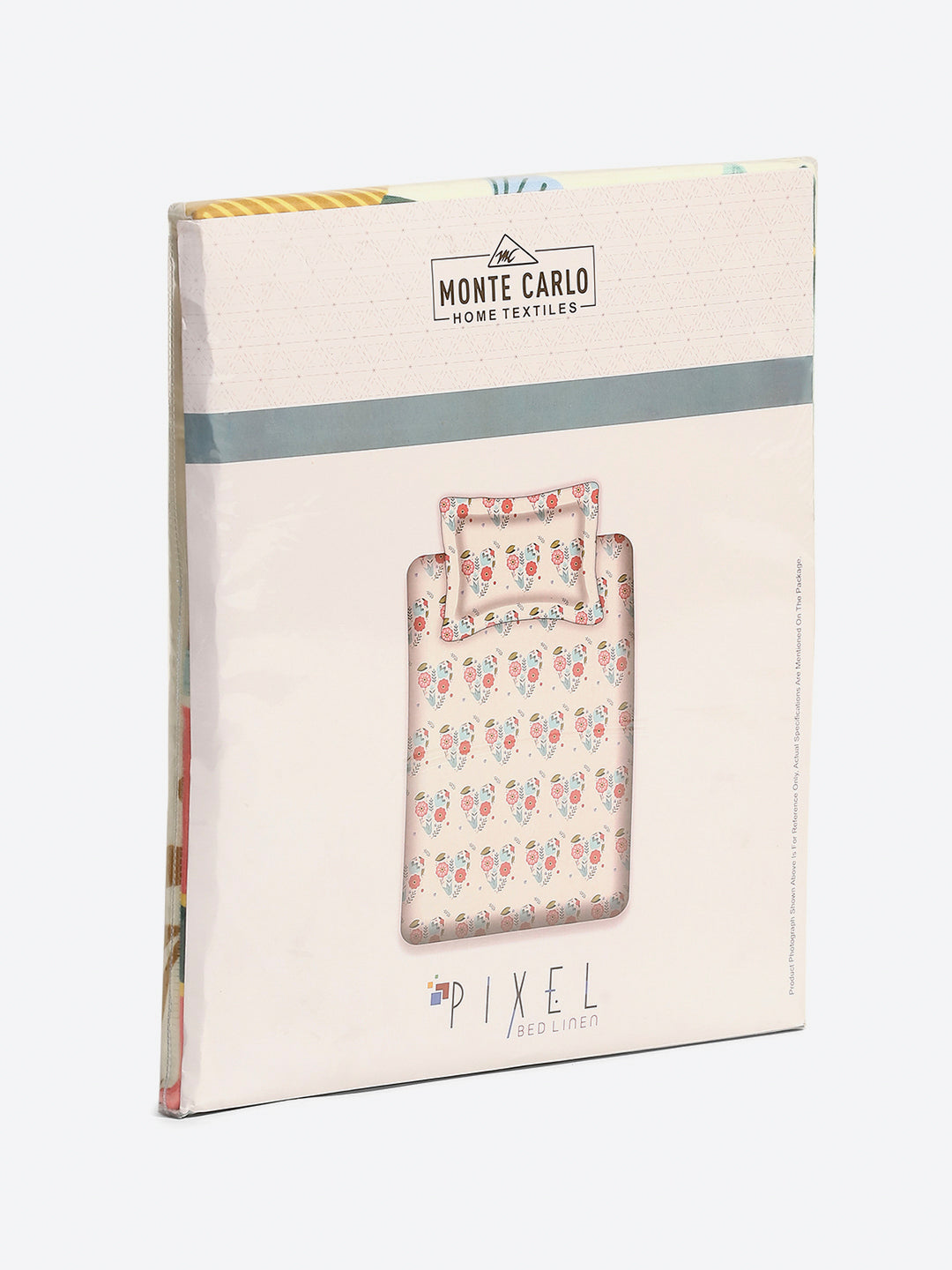 120 GSM Polyester Single Bedsheet with 1 Pillow Cover (Pixel)