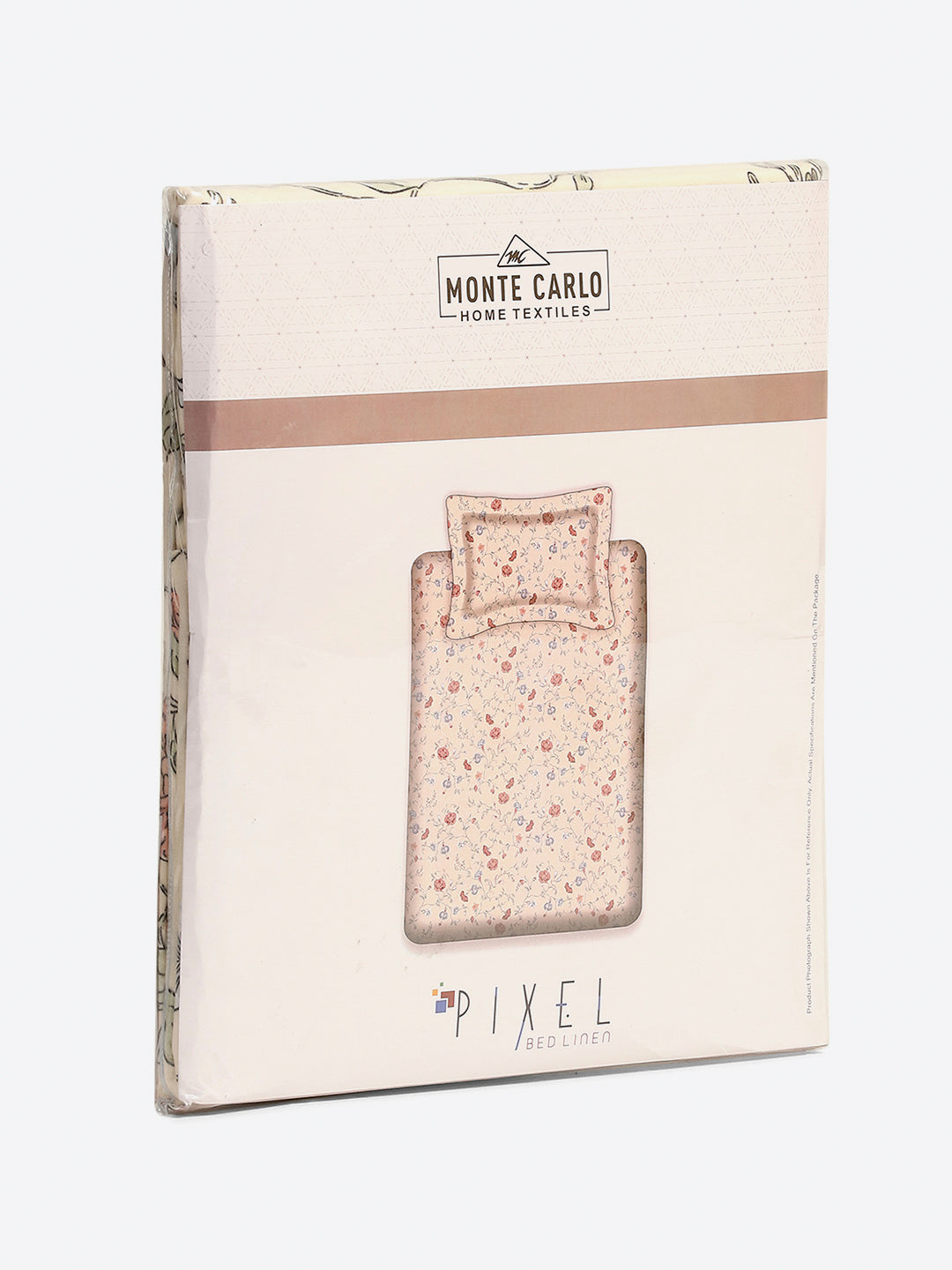 120 GSM Polyester Single Bedsheet with 1 Pillow Cover (Pixel)