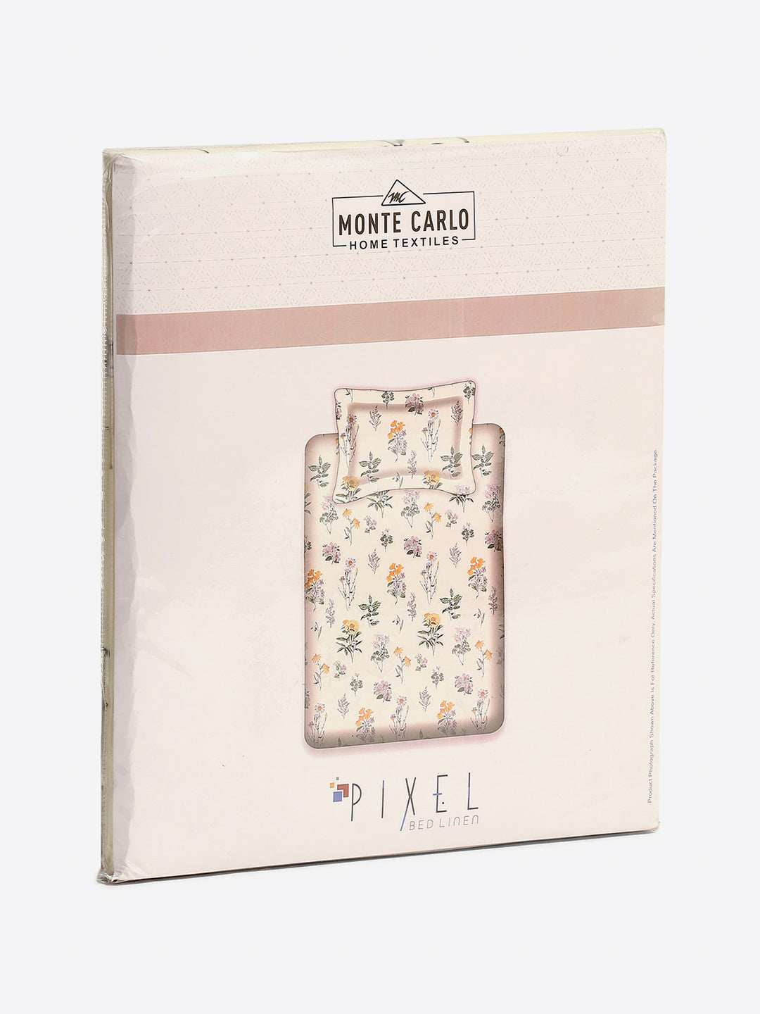 120 GSM Polyester Single Bedsheet with 1 Pillow Cover (Pixel)