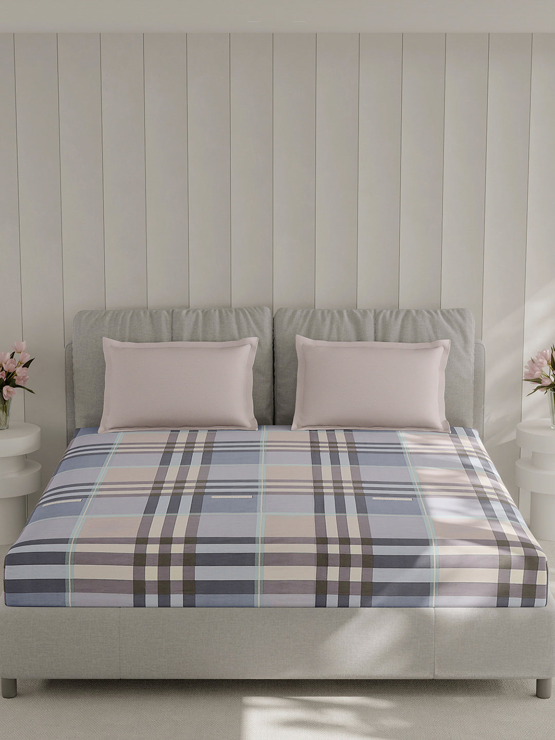 210 TC Cotton Double Bed 1 Bedsheet with 2 Pillow Covers (Ramona)