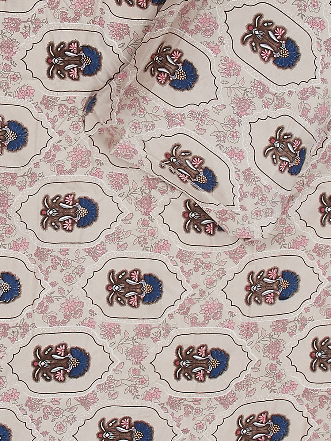 130 GSM Polyester King Size 1 Bedsheet with 2 Pillow Covers (Royal King)