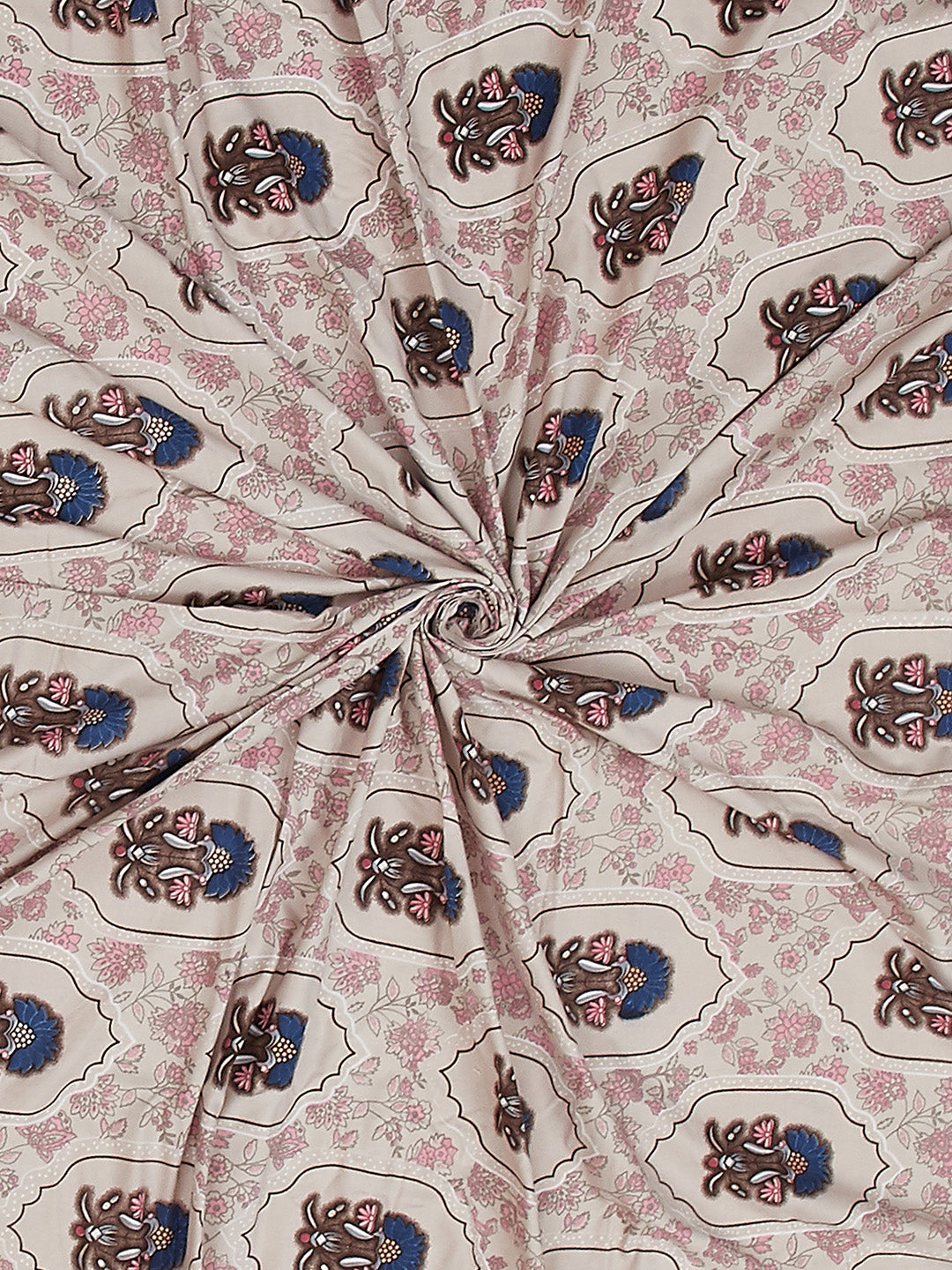 130 GSM Polyester King Size 1 Bedsheet with 2 Pillow Covers (Royal King)