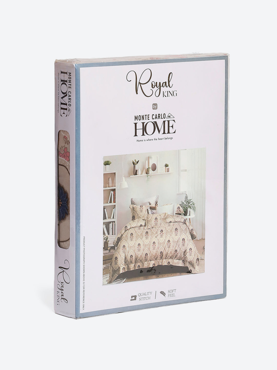 130 GSM Polyester King Size 1 Bedsheet with 2 Pillow Covers (Royal King)