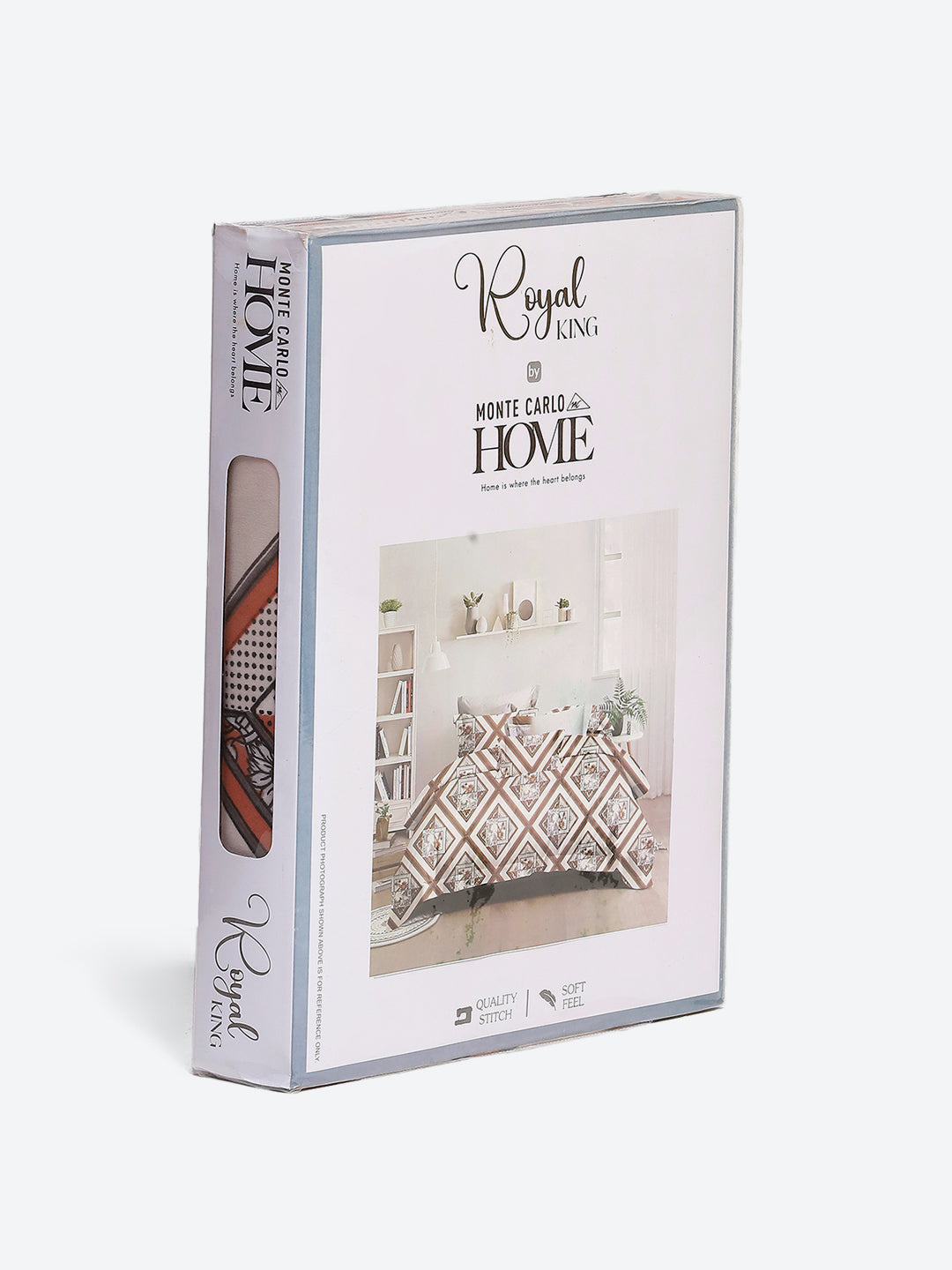 130 GSM Polyester King Size 1 Bedsheet with 2 Pillow Covers (Royal King)