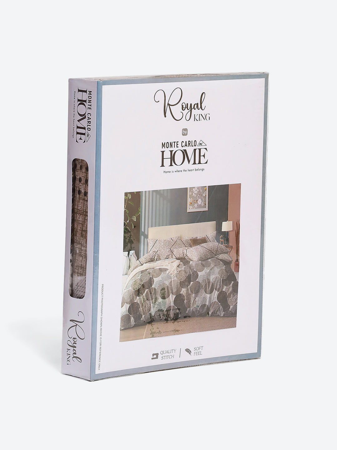 130 GSM Polyester King Size 1 Bedsheet with 2 Pillow Covers (Royal King)