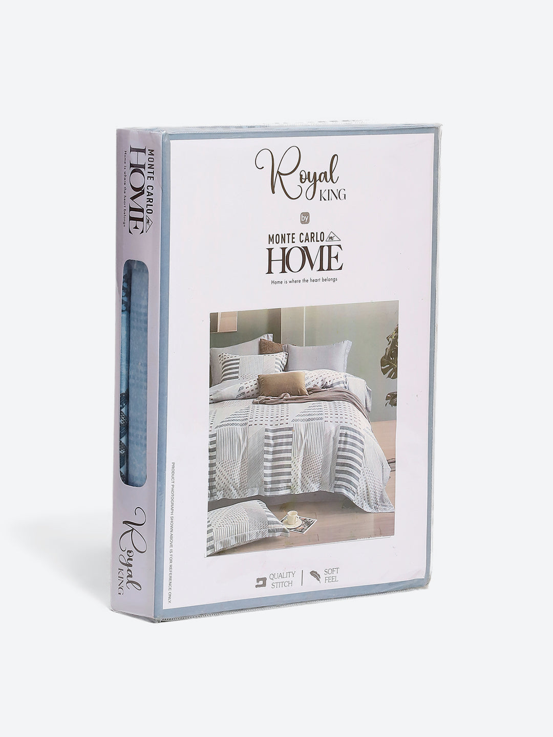 130 GSM Polyester King Size 1 Bedsheet with 2 Pillow Covers (Royal King)