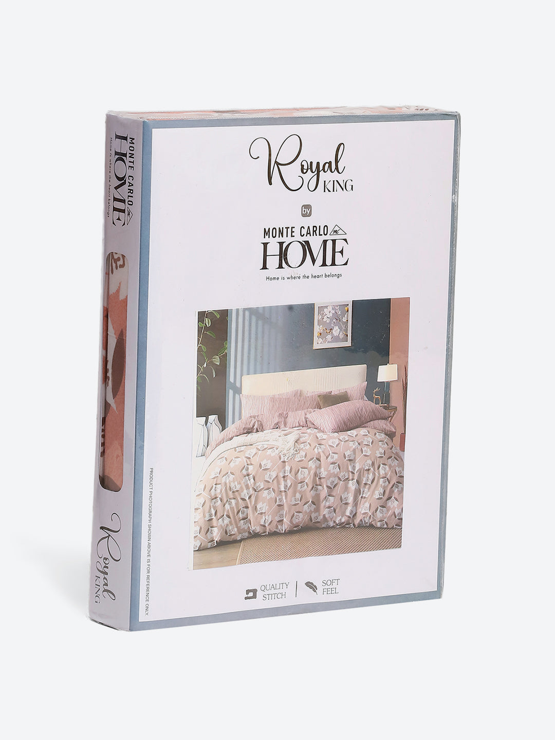 130 GSM Polyester King Size 1 Bedsheet with 2 Pillow Covers (Royal King)