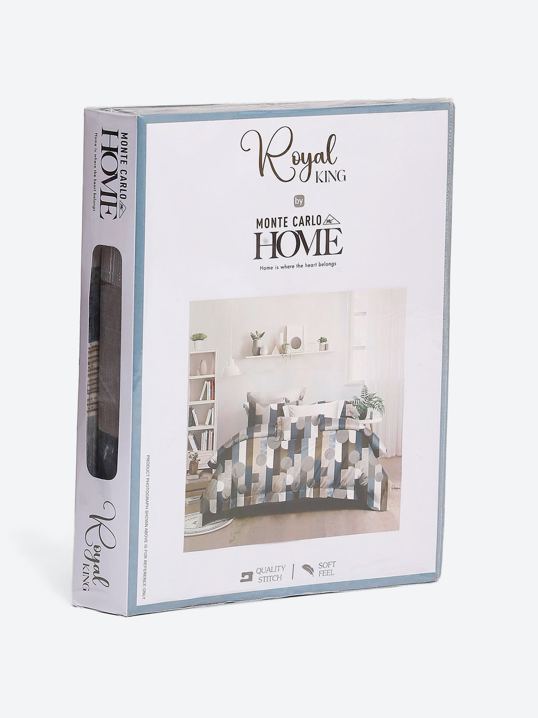 130 GSM Polyester King Size 1 Bedsheet with 2 Pillow Covers (Royal King)