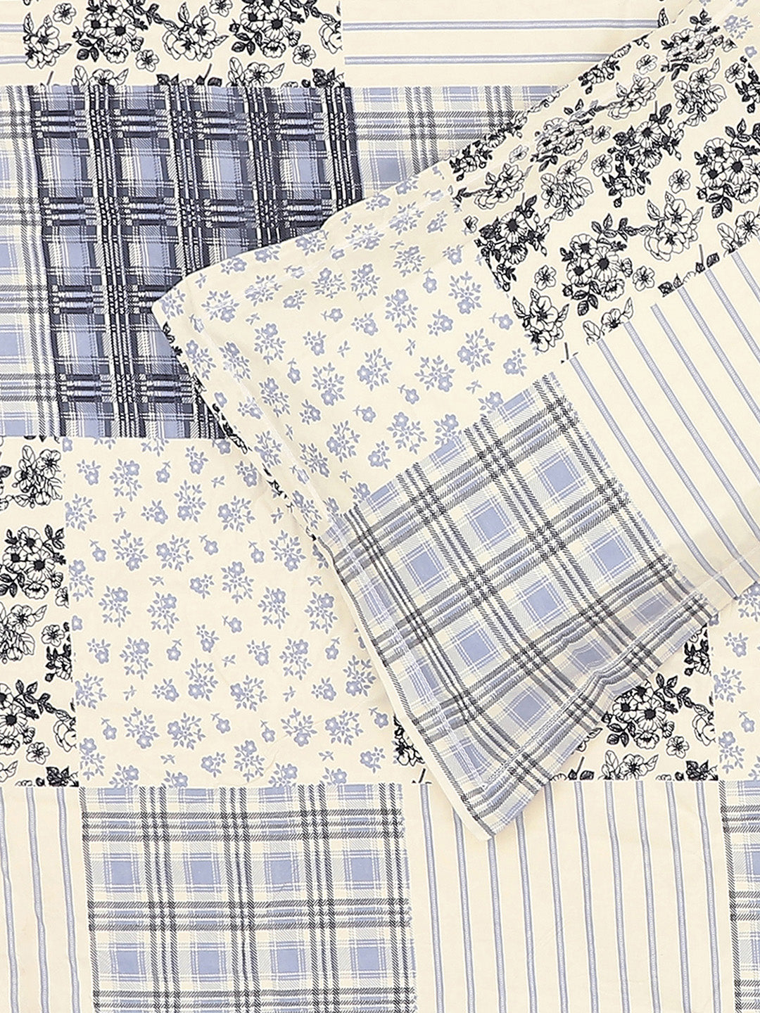 130 GSM Polyester King Size 1 Bedsheet with 2 Pillow Covers (Royal King)