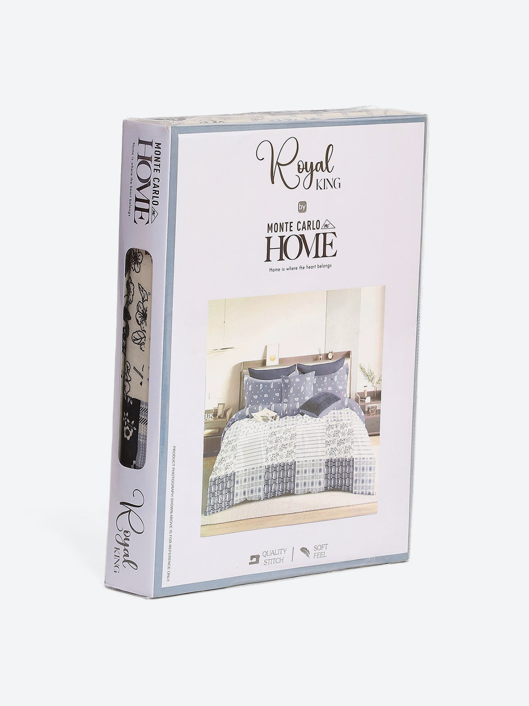 130 GSM Polyester King Size 1 Bedsheet with 2 Pillow Covers (Royal King)