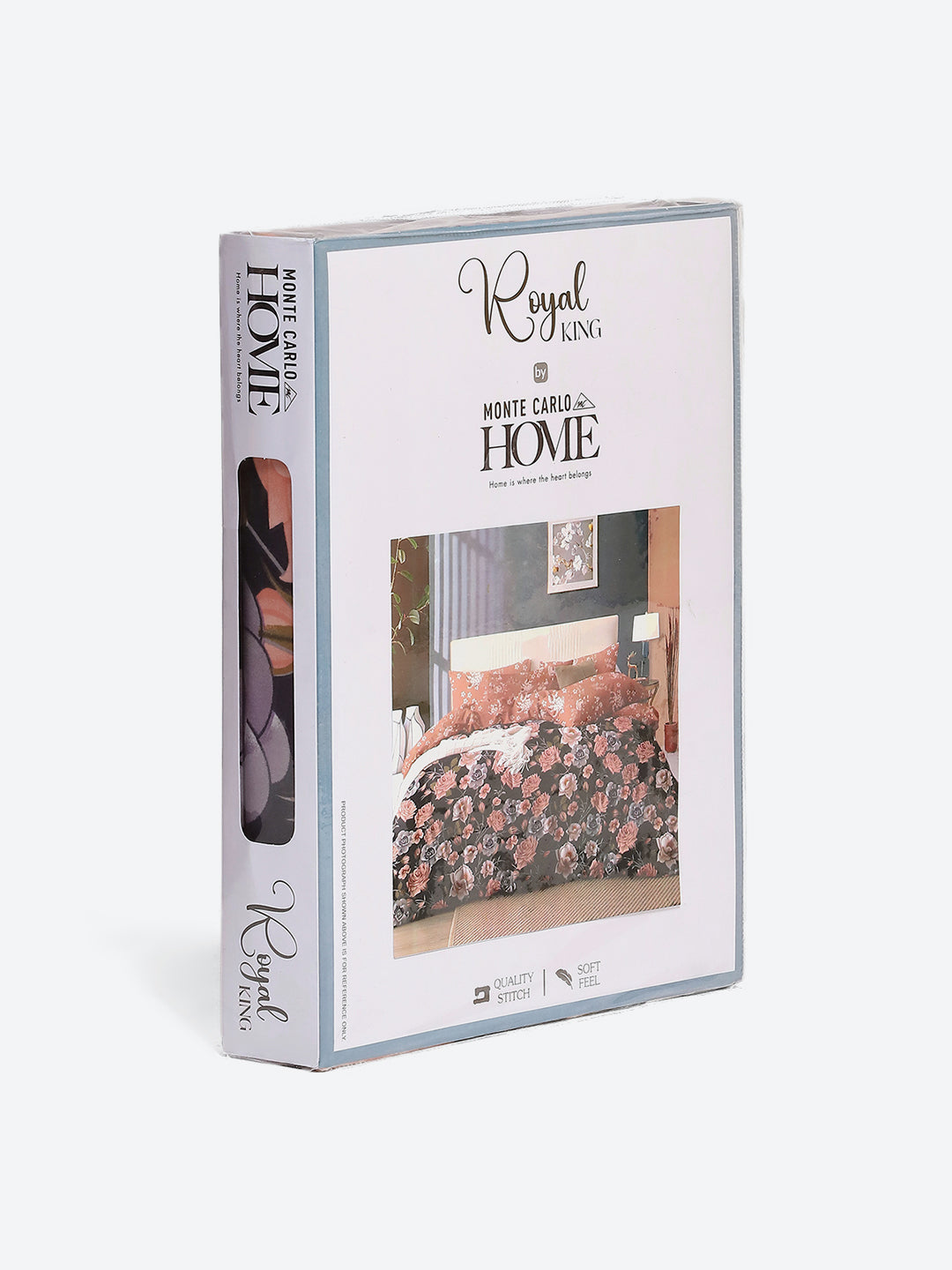 130 GSM Polyester King Size 1 Bedsheet with 2 Pillow Covers (Royal King)