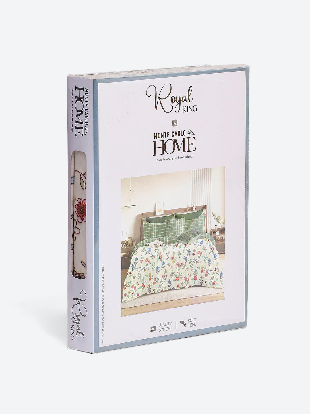 130 GSM Polyester King Size 1 Bedsheet with 2 Pillow Covers (Royal King)