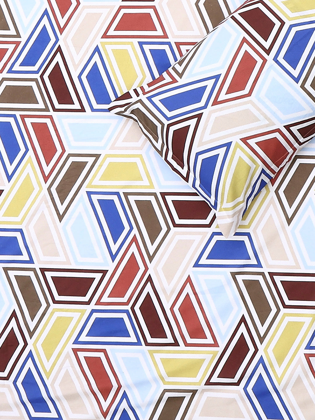 104 TC 100% Cotton Double Bed 1 Bedsheet with 2 Pillow Cover (Samriddhi)