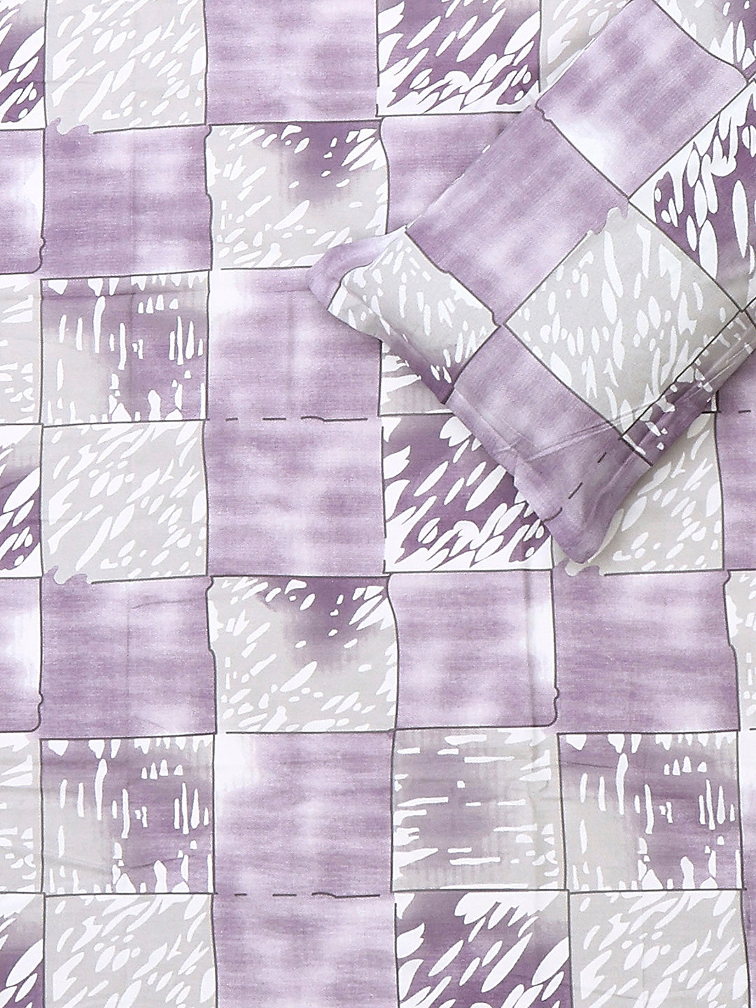 104 TC 100% Cotton Double Bed 1 Bedsheet with 2 Pillow Cover (Samriddhi)