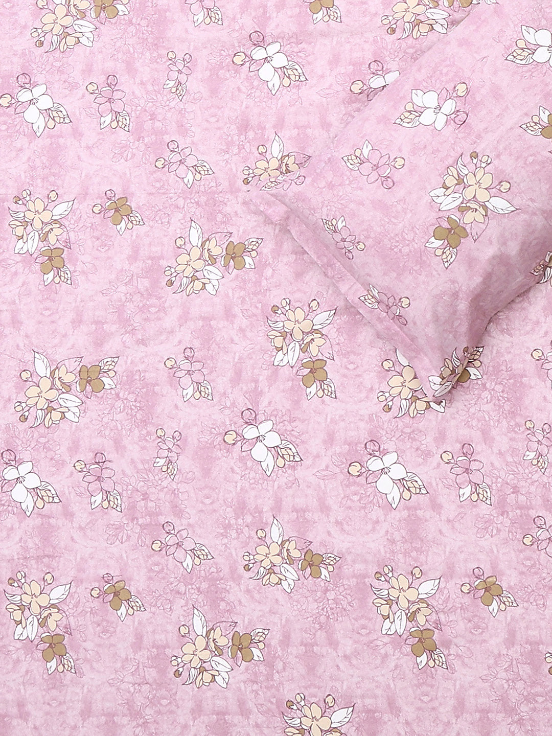 104 TC 100% Cotton Double Bed 1 Bedsheet with 2 Pillow Cover (Samriddhi)