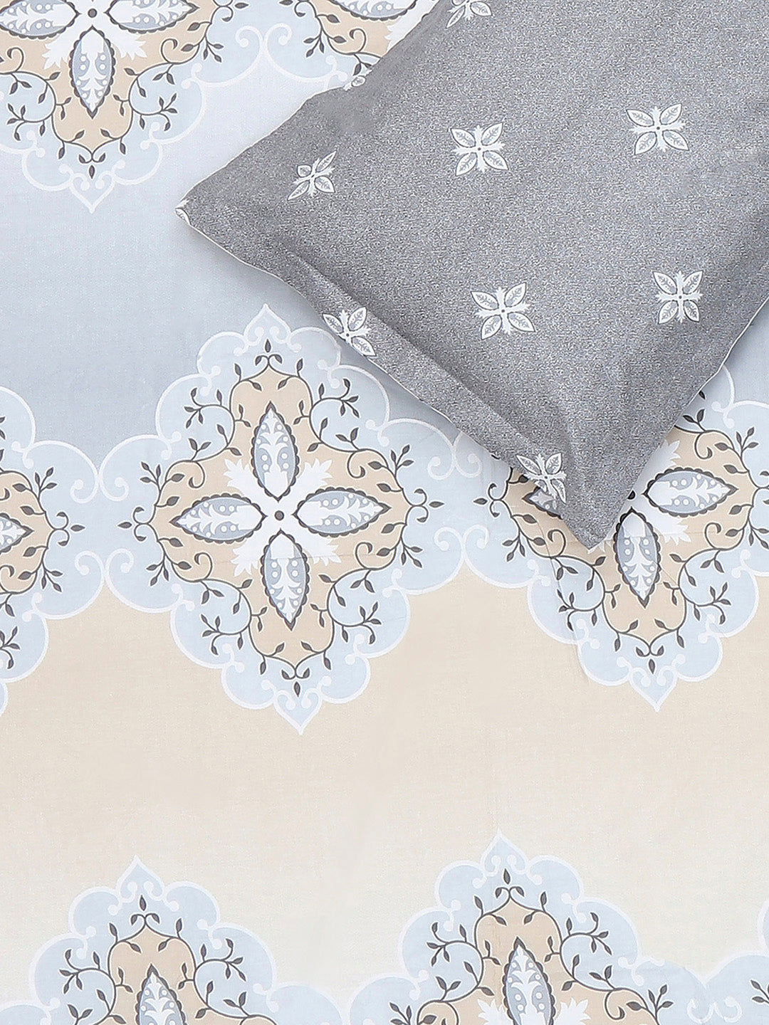 144 TC Cotton Single Bedsheet with 1 Pillow Cover (Solstice)