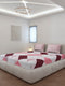 130 GSM Polyester King Size 1 Bedsheet with 2 Pillow Covers (Stanley)