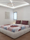 130 GSM Polyester King Size 1 Bedsheet with 2 Pillow Covers (Stanley)